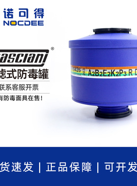 意大利 Spasciani全脸式大视窗防毒面具 TR2002工业用防毒滤毒盒