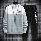 2023春季男士运动休闲时尚套装圆领卫衣学生百搭一整套TZW14-P22，男装休闲套装，星座1402-1