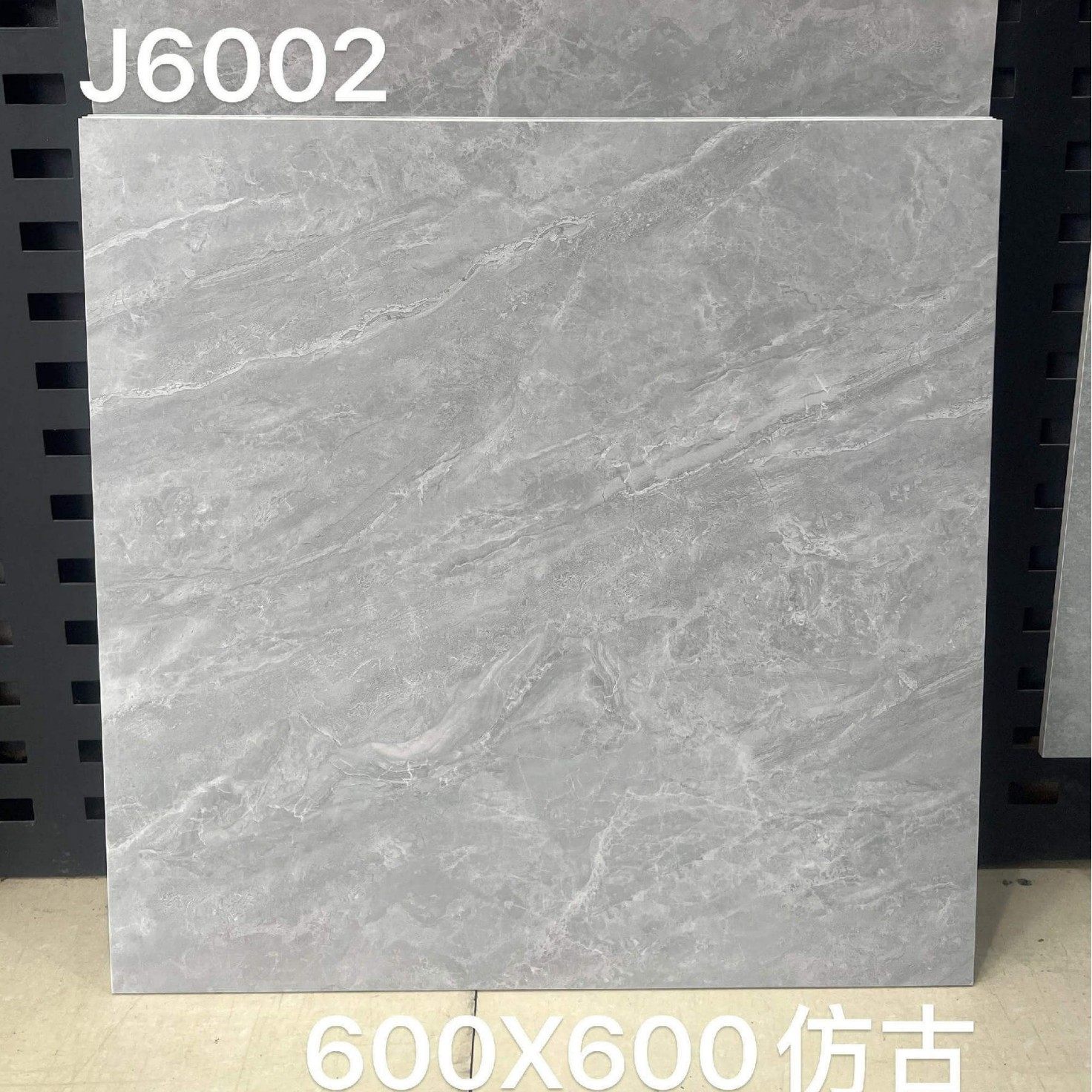 餐饮店灰色哑光大理石瓷砖600x600客厅防滑地砖纯色60x60仿古砖