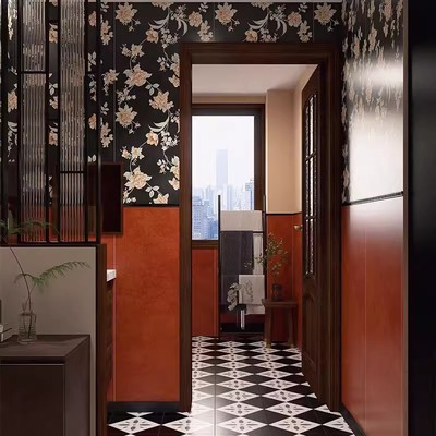 法式美拉德复古600x1200mm卫生间瓷砖浴室瓷砖背景墙花砖耐磨墙砖