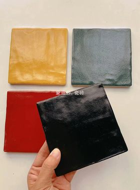 西班牙复古手工砖 珍珠釉黄色125x125瓷砖厨房厕所浴室卫生间墙面