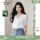 女 衬衫 2025夏季 显瘦甜美蕾丝泡泡袖 上衣 新款 秋水伊人白色蕾丝衫