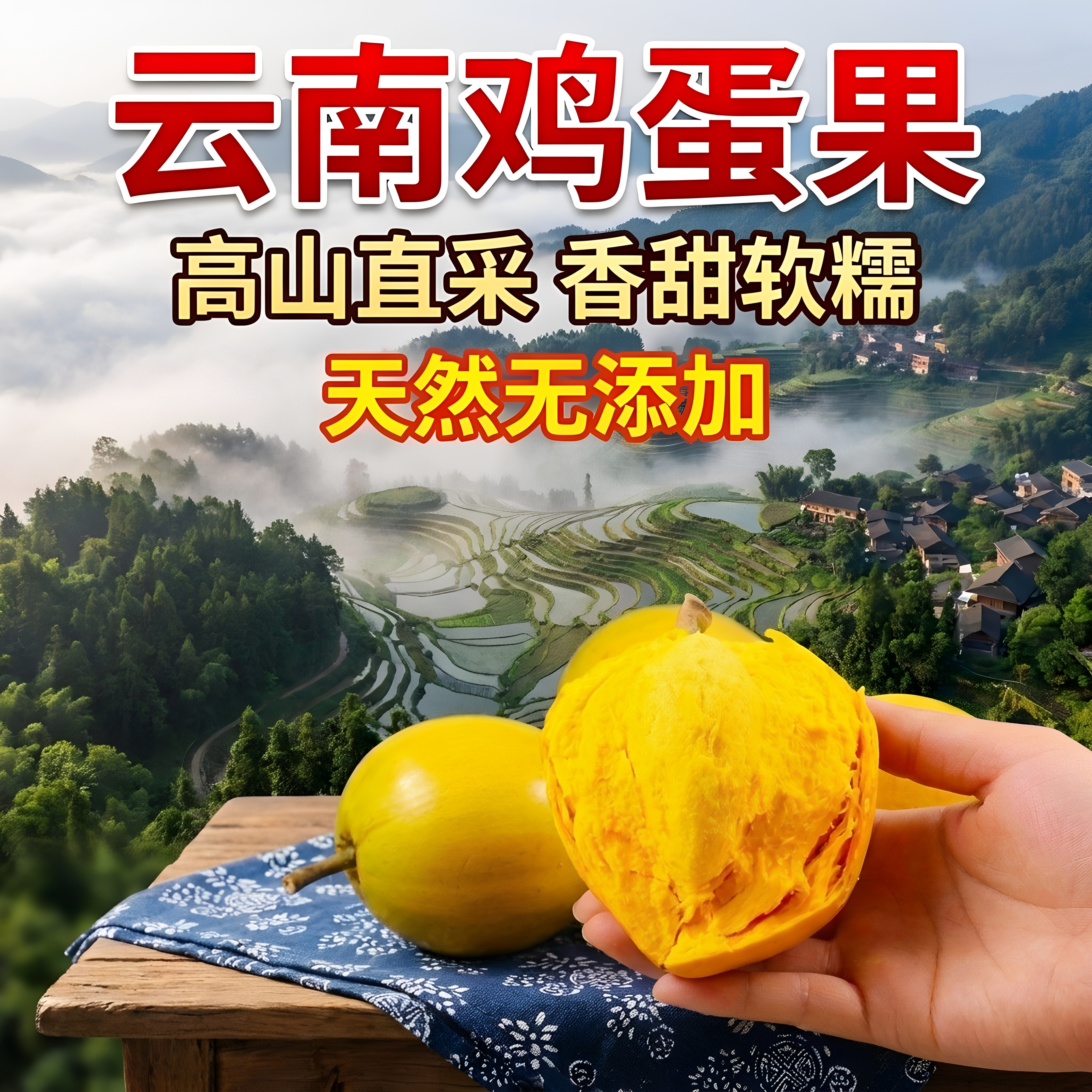 云南特产新鲜蛋黄果热带水果鸡蛋果狮头大果孕妇