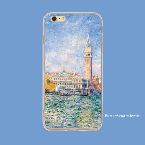 Применимый iPhonexs защитный обложка 13 Apple 8p Case Case Renoo Mifa Painting Riverside All -Inclusive Set Oppor17