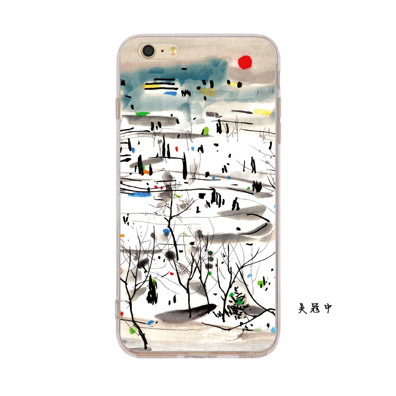 吴冠中冬日适用iPhoneX苹果7/8plus手机壳11/12p保护套OPPO r11p