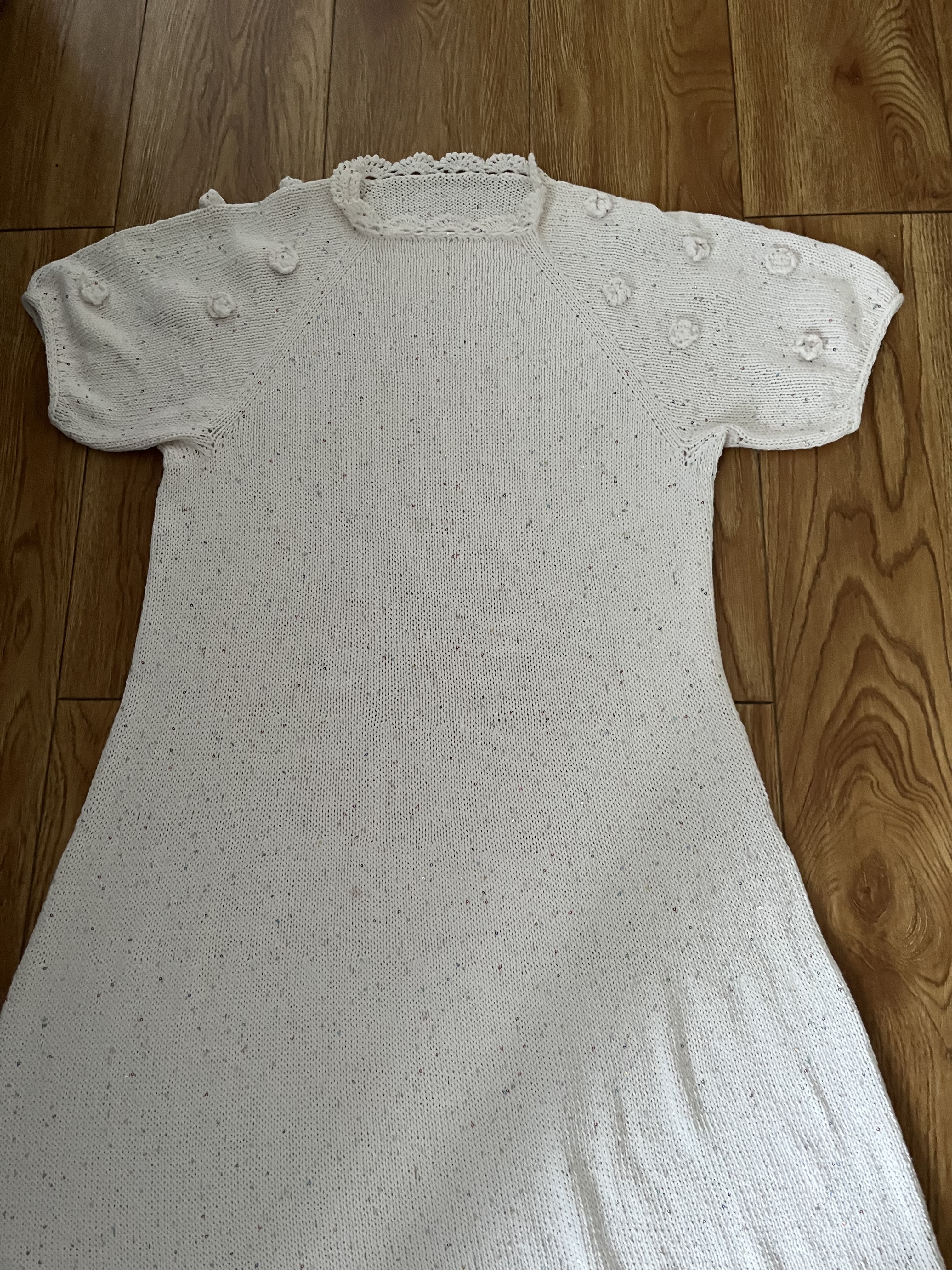 新品亚麻亮丝手工编织连衣裙女士DIY编织材料包