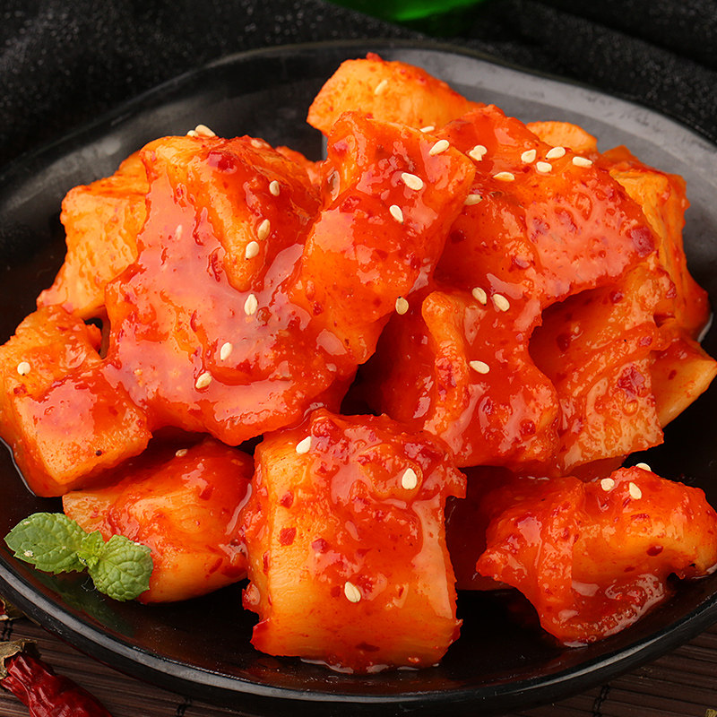 郝家记韩式萝卜块干水果萝卜泡菜脆爽可口酸甜开胃开袋即食萝卜块