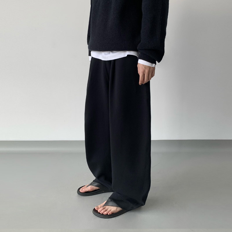 WEERE弧形休闲小弯刀卫裤秋冬掐褶百搭宽松针织长裤,男装,卫裤,淘宝优惠券,粉丝福利购,淘宝优惠卷