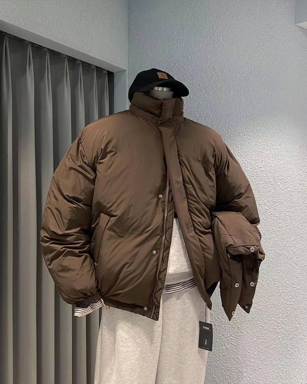 WEERE秋冬90白鸭绒加厚保暖羽绒服外套立领连帽面包服夹克男