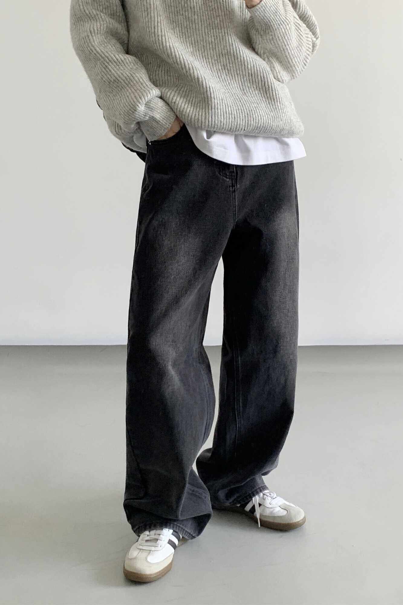 WEERE秋冬复古做旧水洗直筒牛仔裤男女宽松休闲百搭阔腿长裤,男装,牛仔裤,淘宝优惠券,粉丝福利购,淘宝优惠卷