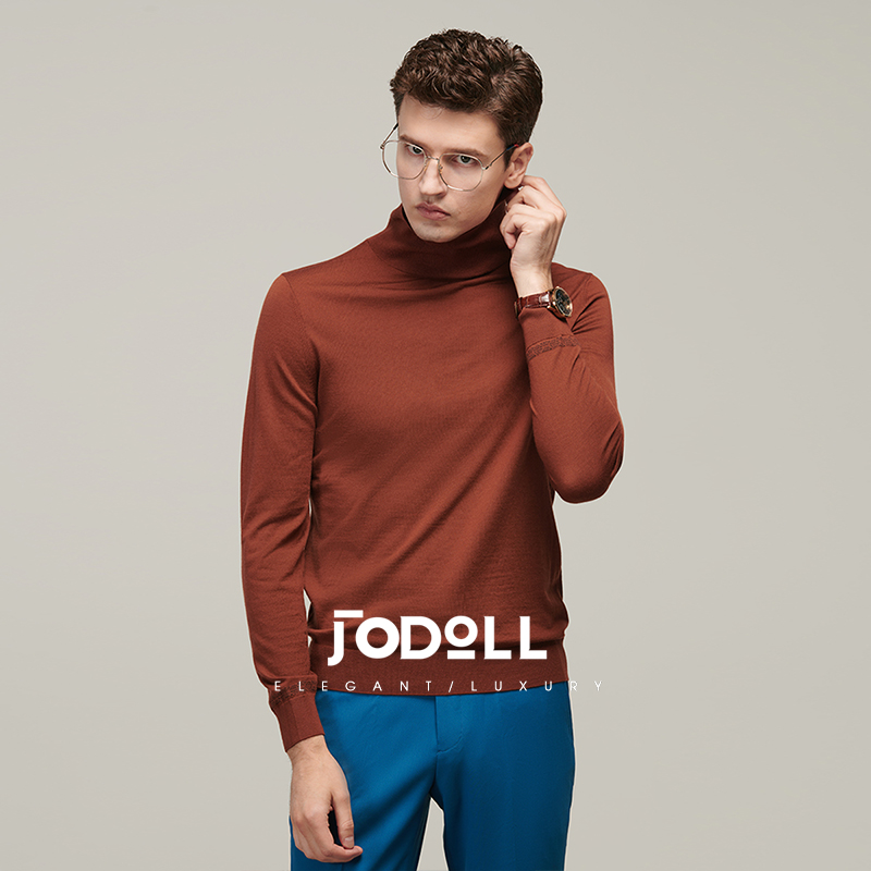 保暖羊毛衫JODOLL绵羊毛时尚高领