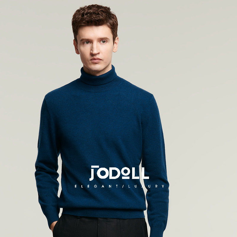 JODOLL乔顿冬季保暖羊毛衫男士纯色百搭高领含羊绒打底针织衫毛