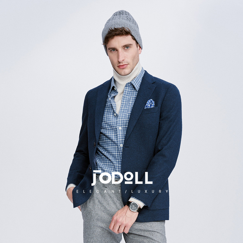 绵羊毛休闲西服JODOLL秋冬修身
