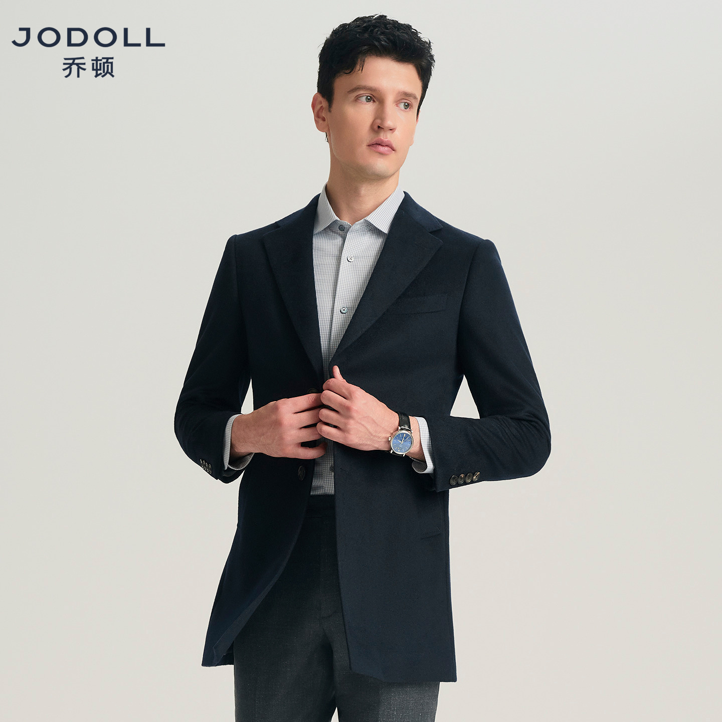 乔顿羊绒羊毛大衣中长款内里加棉