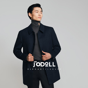 [商场正价款]JODOLL乔顿羊毛大衣男冬季高端商务翻领含羊绒呢外套
