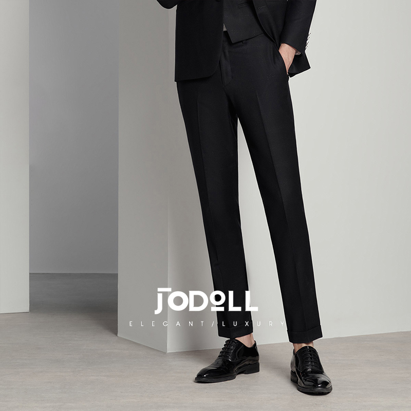 绵羊毛西裤JODOLL修身秋商务休闲
