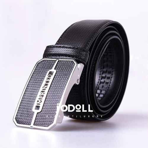 牛皮自动扣裤带时尚男士裤腰带