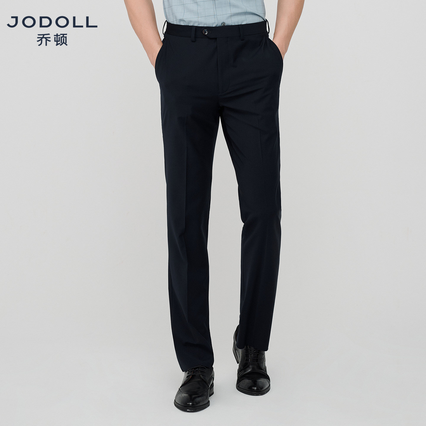 JODOLL乔顿【可机洗易打理】纯色正装西裤男士商务休闲绵羊毛西裤,男装,西裤,淘宝优惠券,粉丝福利购,淘宝优惠卷