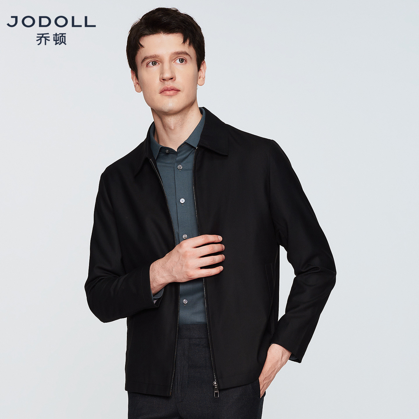 JODOLL翻领舒适夹克绵羊毛桑蚕丝