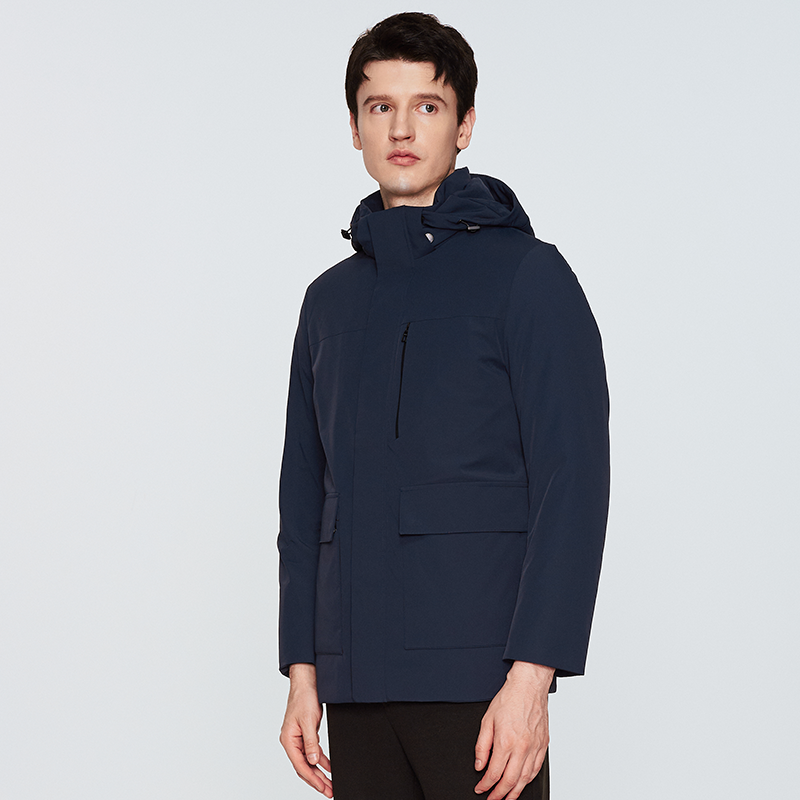 白鹅绒羽绒服JODOLL连帽休闲