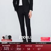 弹力西裤 JODOLL乔顿 商务休闲经典 黑色柔软修身 绵羊毛 男单西裤