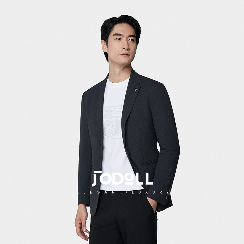 [商场正价款]乔顿男士百搭深灰色单西商务休闲修身弹力西装外套春