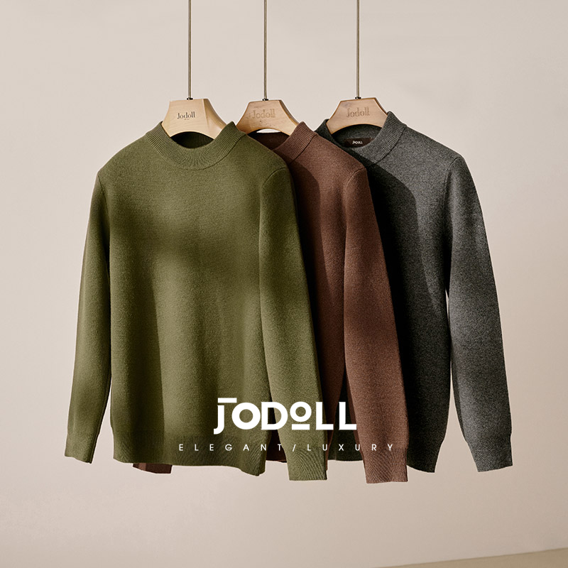 乔顿男商务舒适保暖半高领羊毛衫