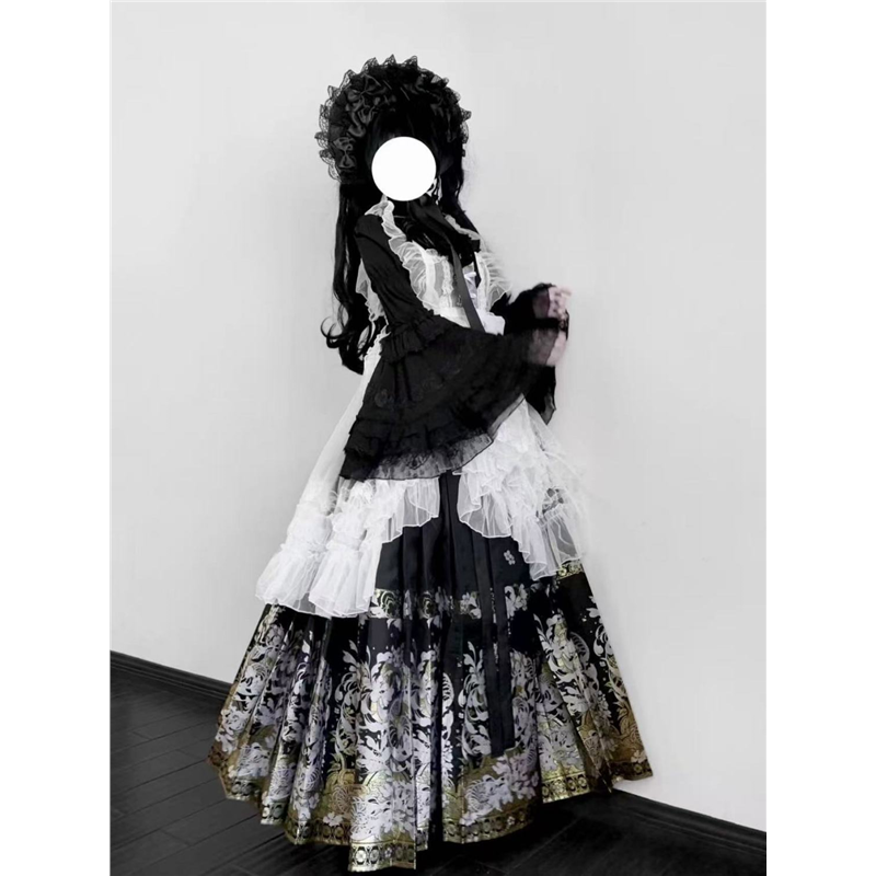 汉洋折衷哥特风明制交领琵琶袖马面洛丽塔秋冬套装马面裙洛丽塔,模玩/动漫/周边/娃圈三坑/桌游,lolita洛丽塔/软妹装/洋装,淘宝优惠券,粉丝福利购,淘宝优惠卷