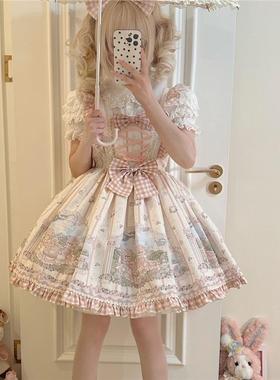 现货奶油玩偶Lolit熊熊野餐洛丽塔jsk可爱两穿洛丽塔原创正品