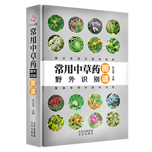 正版常用中草药野外识别图谱 高清彩色图解中草药大全 中药材鉴别识别图鉴 野外采药认药入门教程 中医基础草药功效与应用百科全书