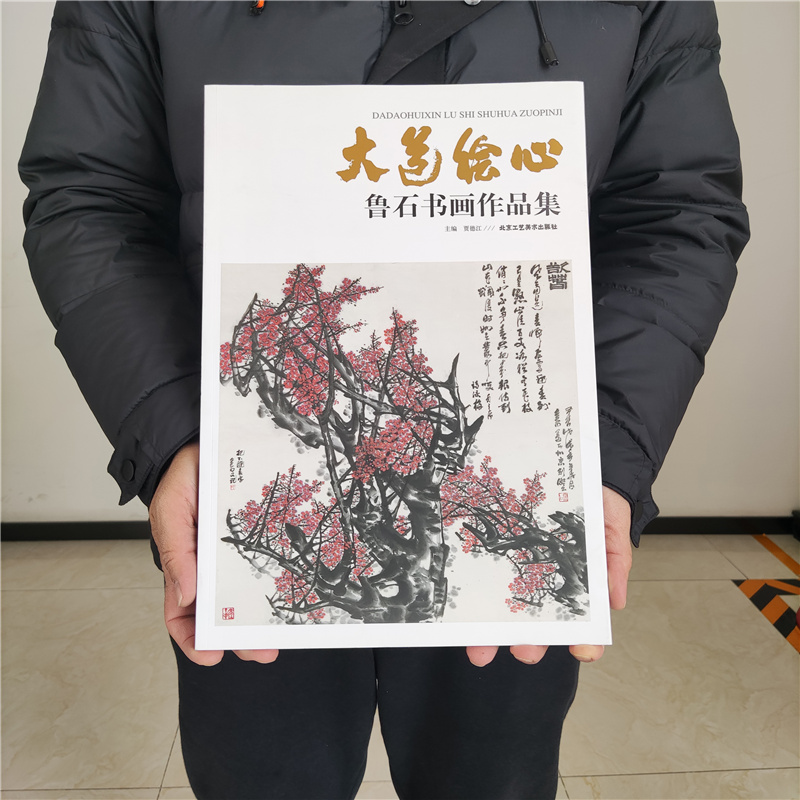 七成新花鸟画鲁石书画大道绘心鲁石书画作品集国画写意花鸟画教材国画绘画书籍北京工艺美术出版社正版包邮