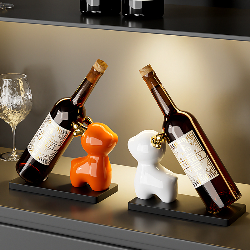 创意红酒杯架摆件轻奢高级感