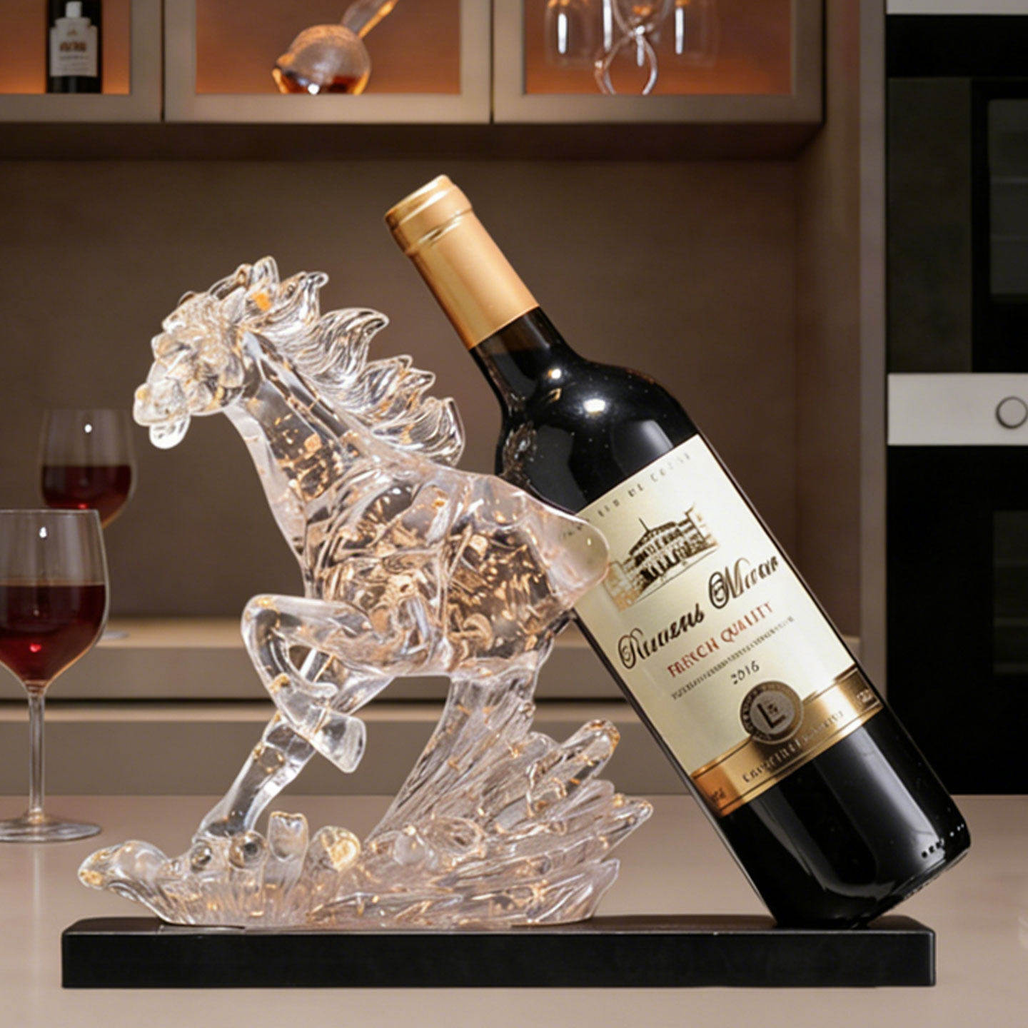 马到成功红酒架摆件轻奢高档客厅2026新款电视柜餐边柜酒柜装饰品,家居饰品,装饰摆件,淘宝优惠券,粉丝福利购,淘宝优惠卷