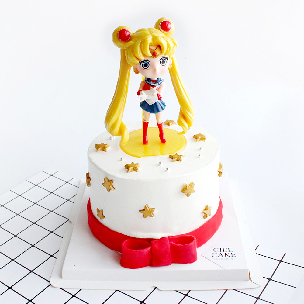 CIEL CAKE 美少女戰士水冰月月野兔動物奶油水果生日蛋糕創意蛋糕在類目 水產肉類/新鮮蔬果/熟食, 新鮮蛋糕中 - 來自Buy2taobao.com提供專業的淘寶代購服務