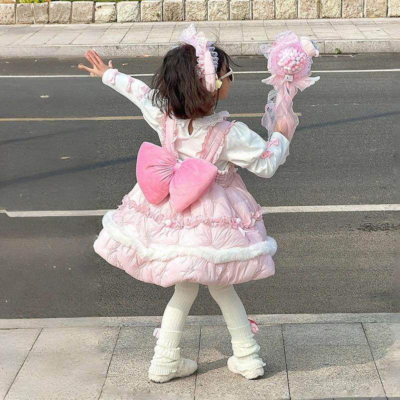 女童美乐蒂裙子冬加厚夹棉儿童花苞裙女孩迪斯尼洛丽塔公主裙套装,童装/婴儿装/亲子装,连衣裙,淘宝优惠券,粉丝福利购,淘宝优惠卷