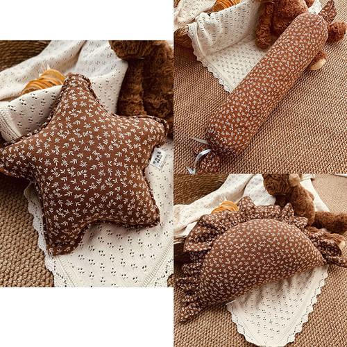 ins星星饺子靠枕纯棉婴儿防撞床头靠垫宝宝半圆抱枕四季夹腿枕