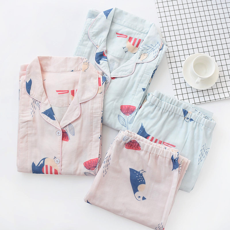 pure cotton Gauze lactation Month of service Cartoon bird double-deck Cotton postpartum nurse pajamas lady Lactation Home Furnishingsin the Maternity/Maternal supplies/Nutrition , Maternity , Set  category - from Buy2taobao.com to provide professional Taobao agent buy service