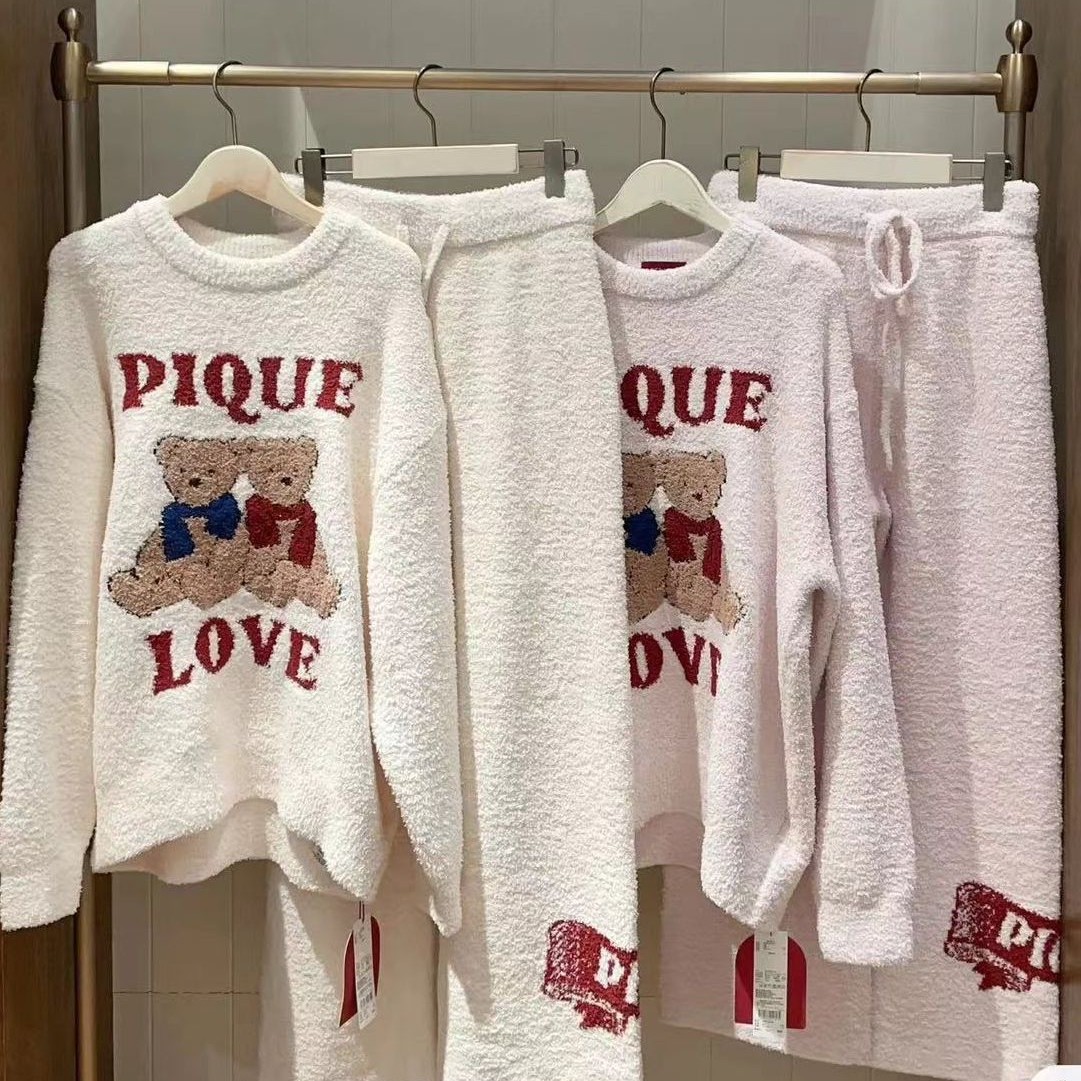 gp软绵绵女士家居服半边绒睡衣