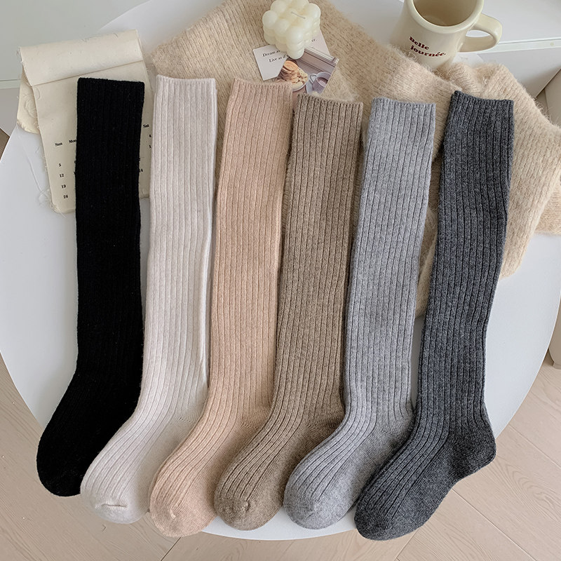 秋冬加厚保暖羊毛小腿袜女高筒日系jk简约百搭加绒防寒纯色长筒袜,女士内衣/男士内衣/家居服,长筒袜,淘宝优惠券,粉丝福利购,淘宝优惠卷