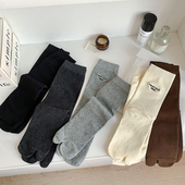 字母分趾人字拖袜子女春秋二趾木屐袜夏季 薄款 拇指分脚趾两指袜