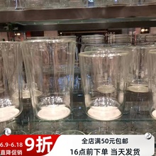 现货MUJI无印良品耐热玻璃水杯260ml340ml高硼硅玻璃杯子茶杯双层