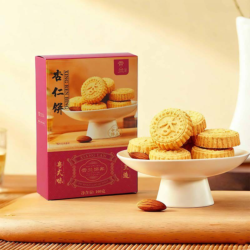 香兰160g杏仁饼传统手工糕点正宗广东佛山特产小吃美食饼干零食品