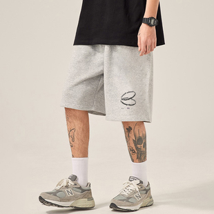 WASSUP潮牌夏季男士纯棉短裤篮球运动休闲五分裤情侣大码沙滩裤