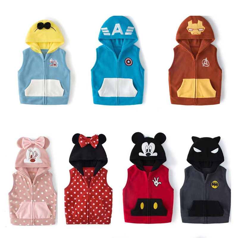 日系春秋宝宝摇粒绒马甲卡通男女童坎肩婴千家儿小童可爱带帽背心,童装/婴儿装/亲子装,马甲,淘宝优惠券,粉丝福利购,淘宝优惠卷