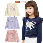 女童打底衫 卡通公主上衣女宝纯棉衣服春 t恤秋装 2025新款 儿童长袖