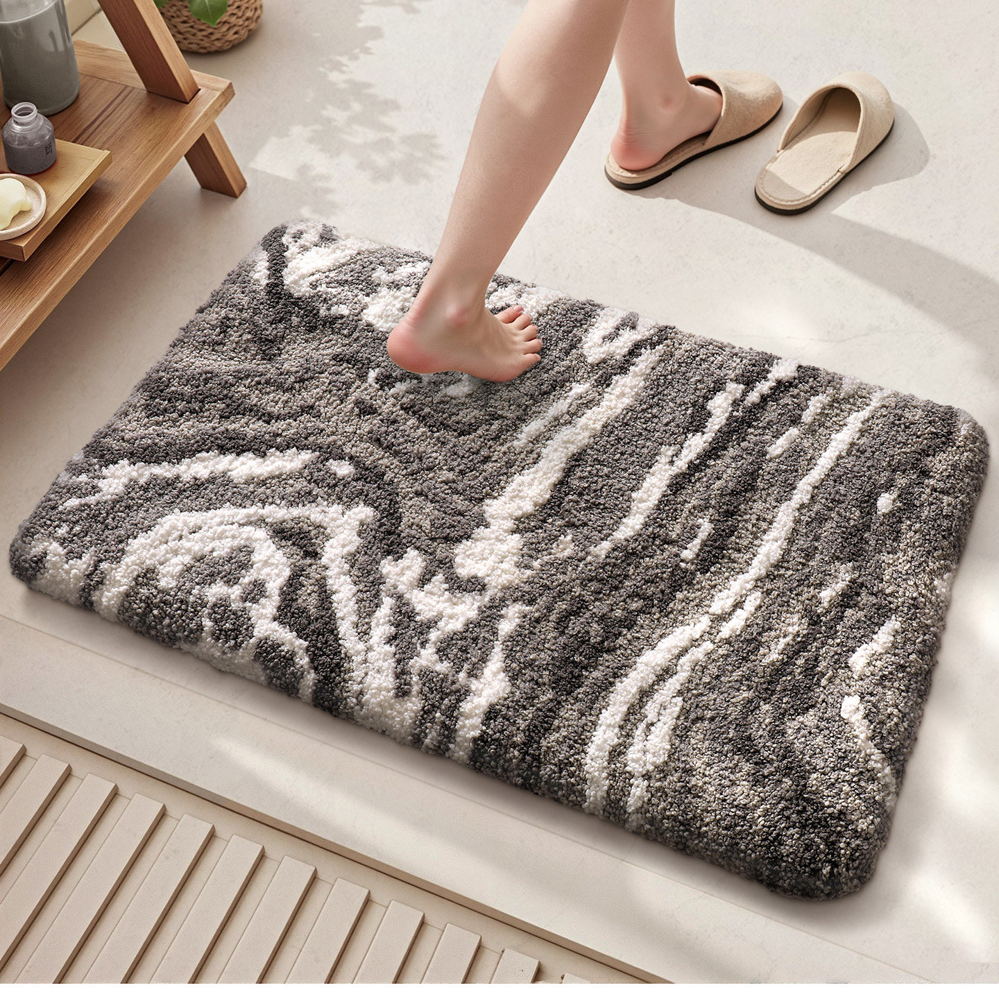 大江地垫浴室吸水耐脏地毯卫生间门口植绒脚垫家用洗漱台防滑垫子,家庭/个人清洁工具,地垫,淘宝优惠券,粉丝福利购,淘宝优惠卷