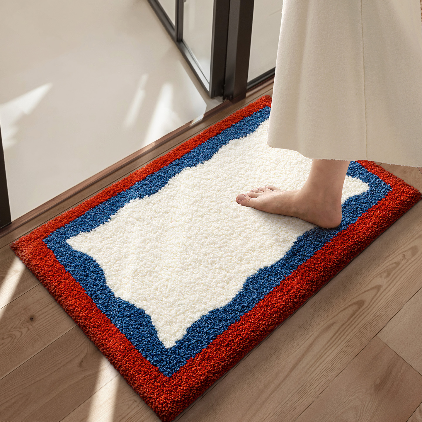 大江简约加厚植绒浴室吸水地垫