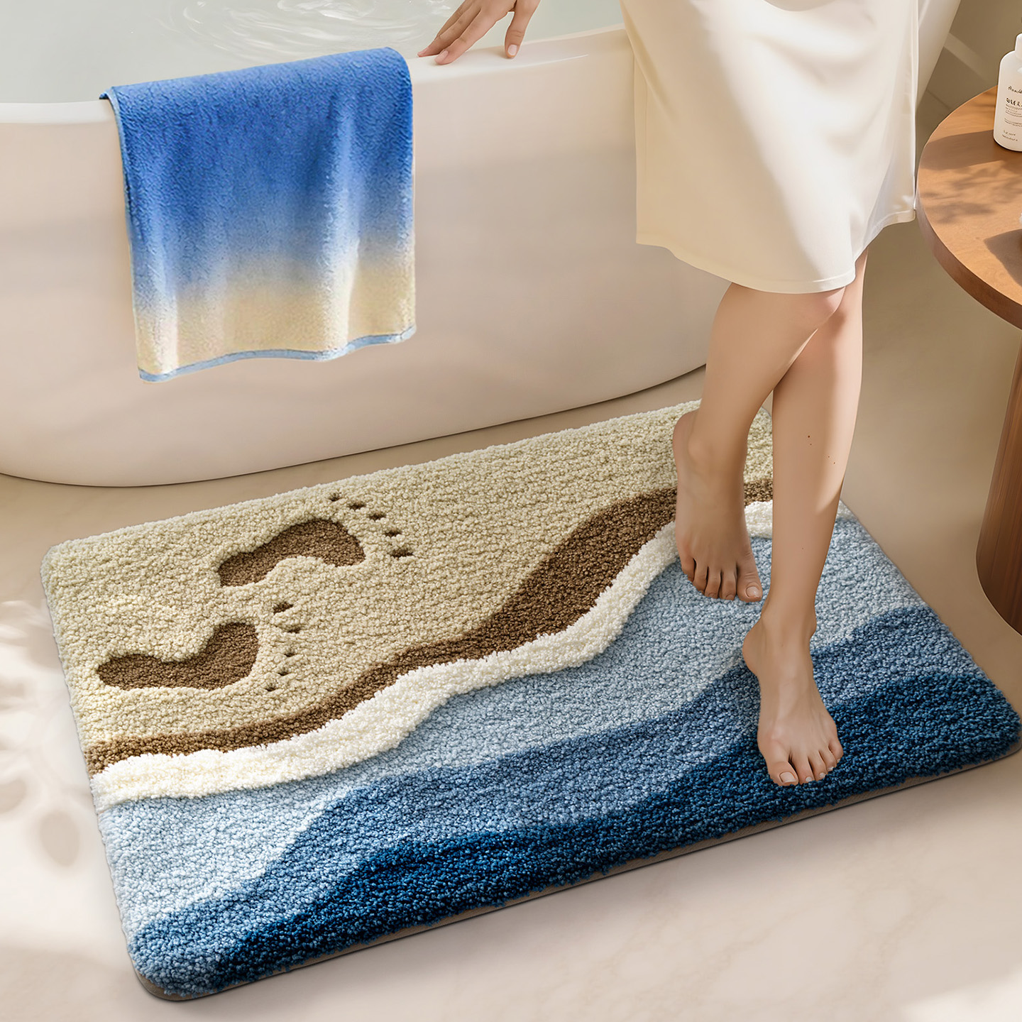 大江浴室吸水地垫植绒加厚防滑垫