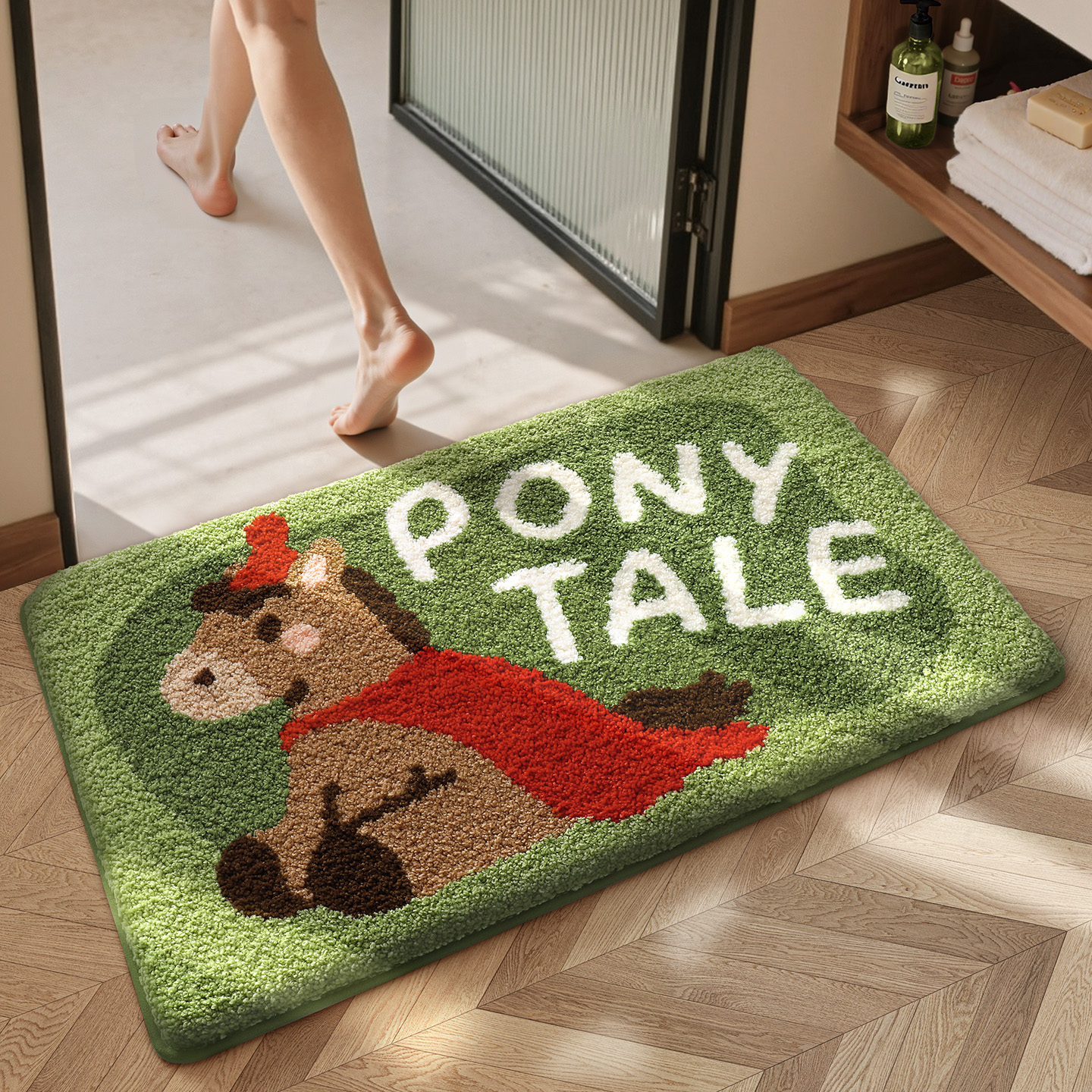 大江加厚植绒浴室吸水地垫