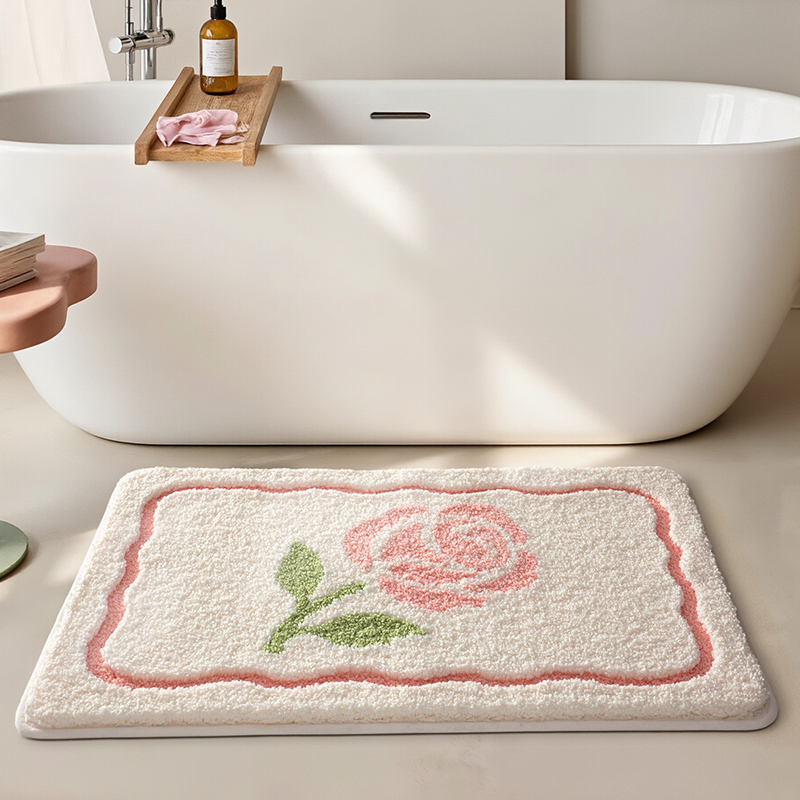浴室加厚植绒吸水地垫
